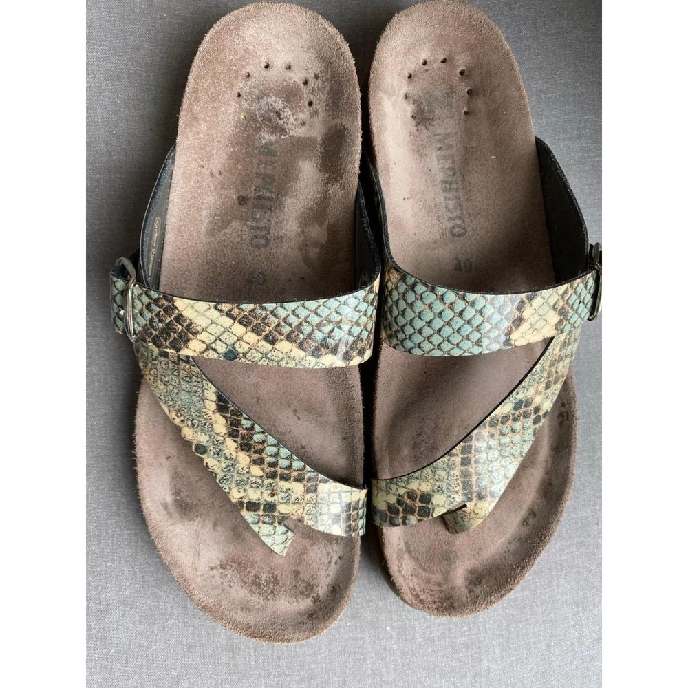 Mephisto Sandals Helen Shoes 40 10 Snakeskin Thong Comfort s4